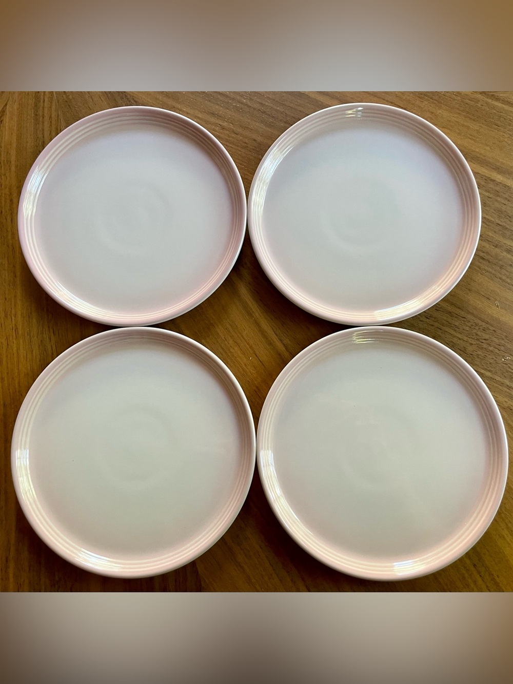 Le Creuset San Francisco Salad Dessert Small Plates Set of 4 6 3/4 in